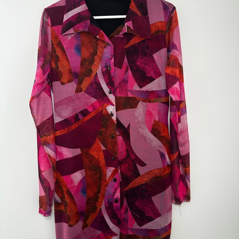 PrettyLittleThing Pink and Orange Tie-Dye Dress - Wore once